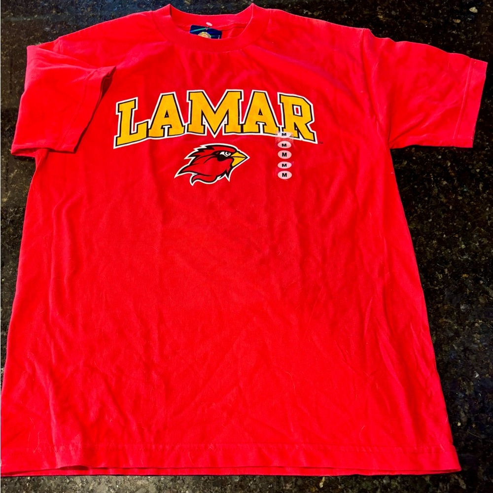 ⭐️Lamar University Cardinals Officially Licensed Collegiate Crewneck Tee⭐️ NWT